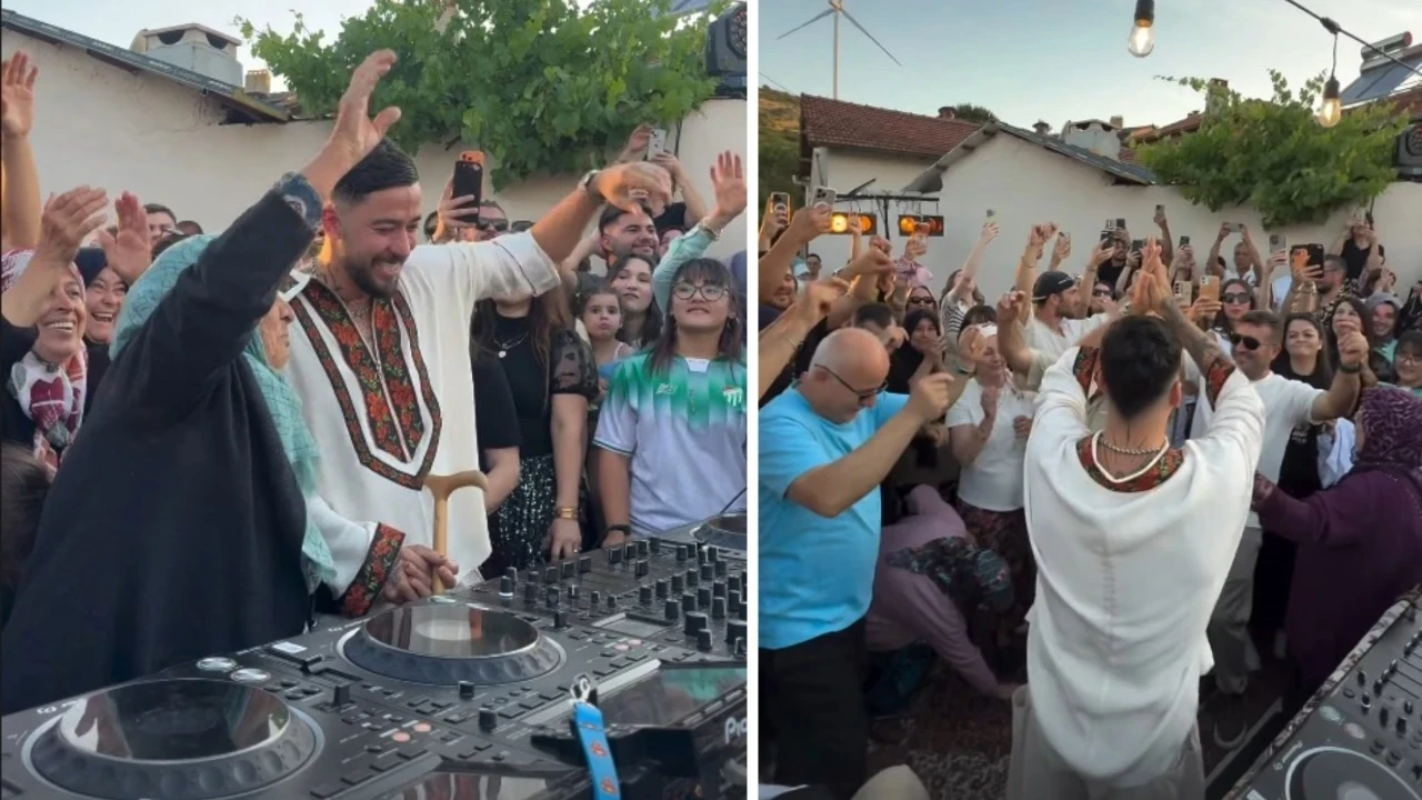 Dünyaca ünlü DJ Mahmut Orhan köyünde konser verdi