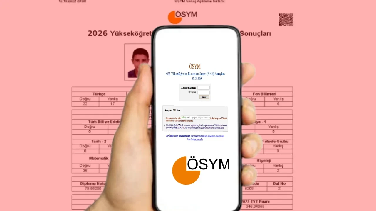 YKS sınav sonuçları 2026 açıklanıyor: ÖSYM Üniversite sınavı sonuç sorgulama ekranı (ais.osym.gov.tr)