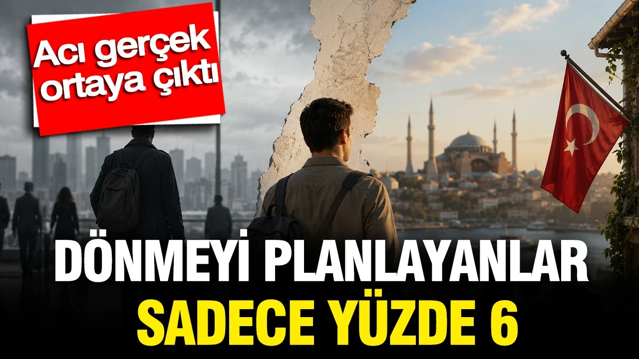 Dönmeyi planlayanlar sadece yüzde 6