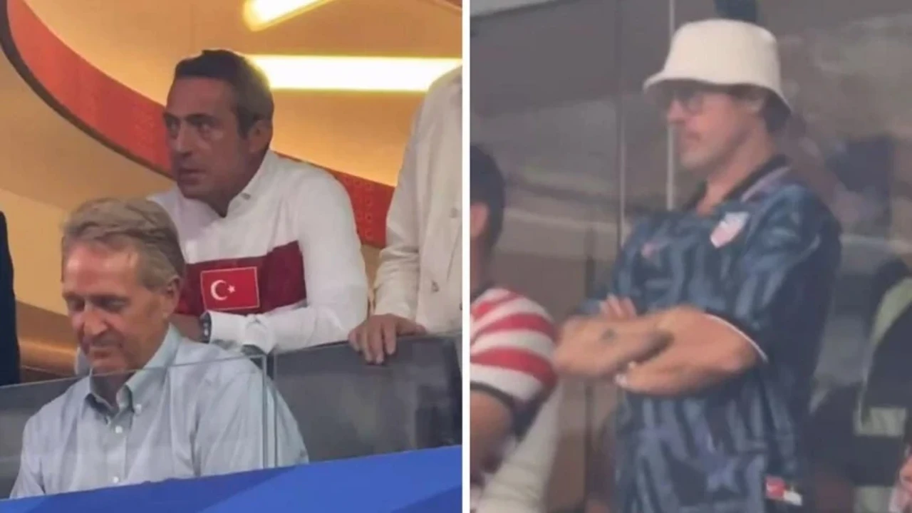 ABD-Türkiye maçında dikkat çeken görüntü: Ali Koç ve Brad Pitt aynı locada