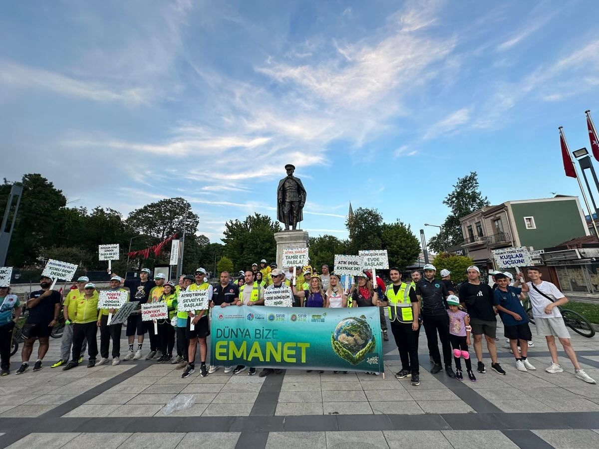 Edirne'de Çevre Haftası'nda bisiklet turu düzenlendi