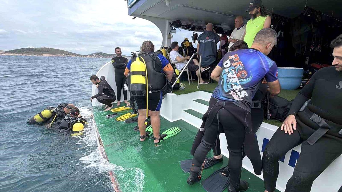 Ayvalık'ta bin 500 yıllık Bizans batığı sportif dalışa açıldı