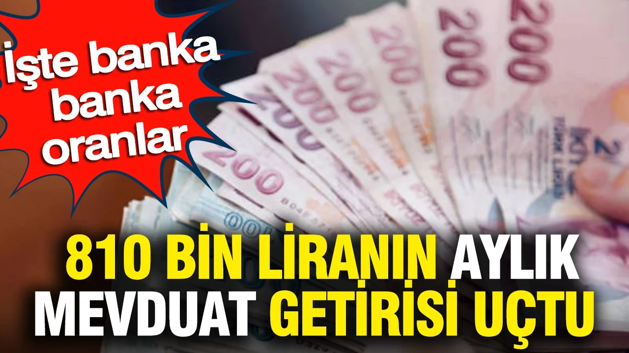 810 bin liranın aylık mevduat getirisi uçtu: İşte banka banka oranlar