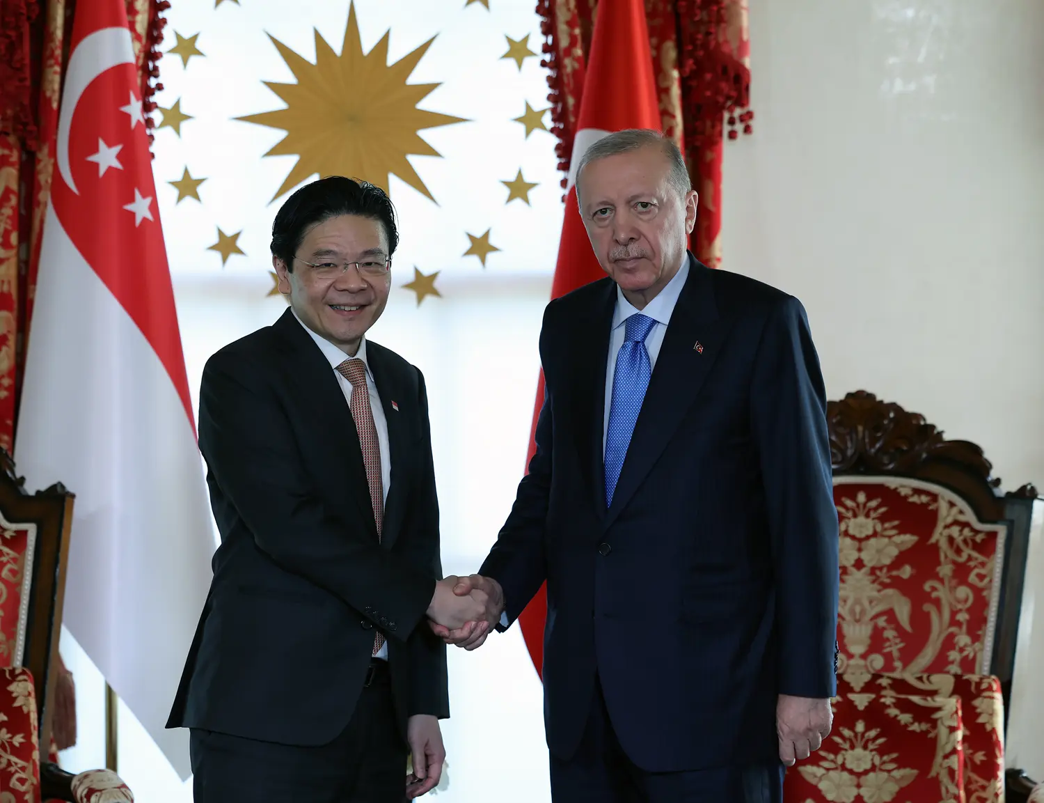 Singapur Başbakanı İstanbul'da! Cumhurbaşkanı Erdoğan Wong'u kabul etti