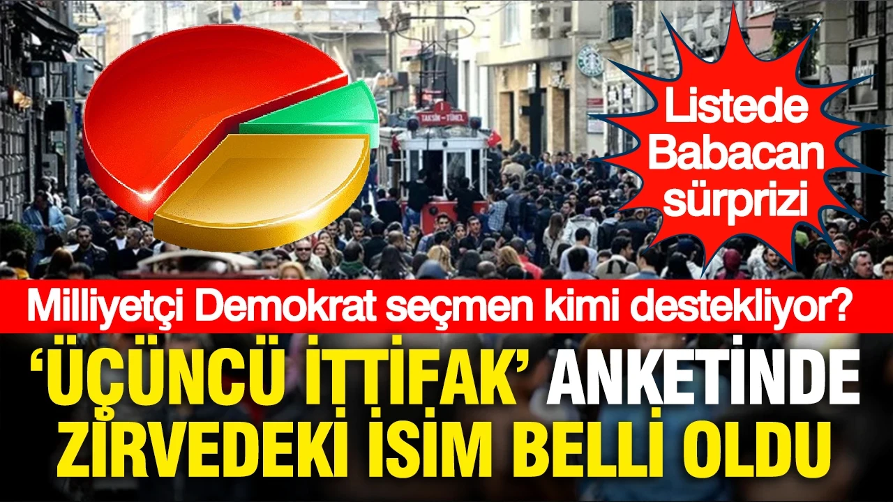 "Üçüncü ittifak" anketinde zirvedeki isim belli oldu: Milliyetçi Demokrat seçmen kimi destekliyor?