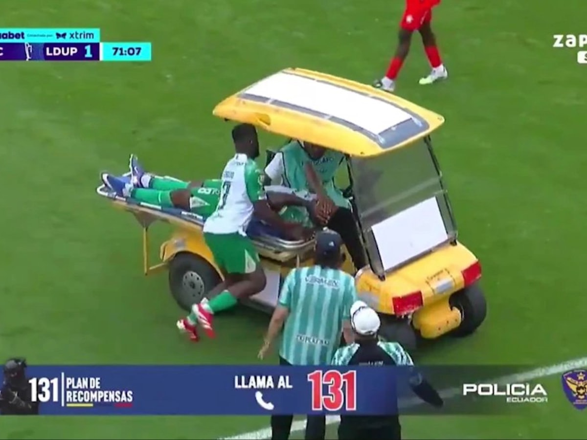 Garipliğin böylesi: Sakatlanan oyuncuyu taşıyan ambulans başka bir futbolcuya çarptı!
