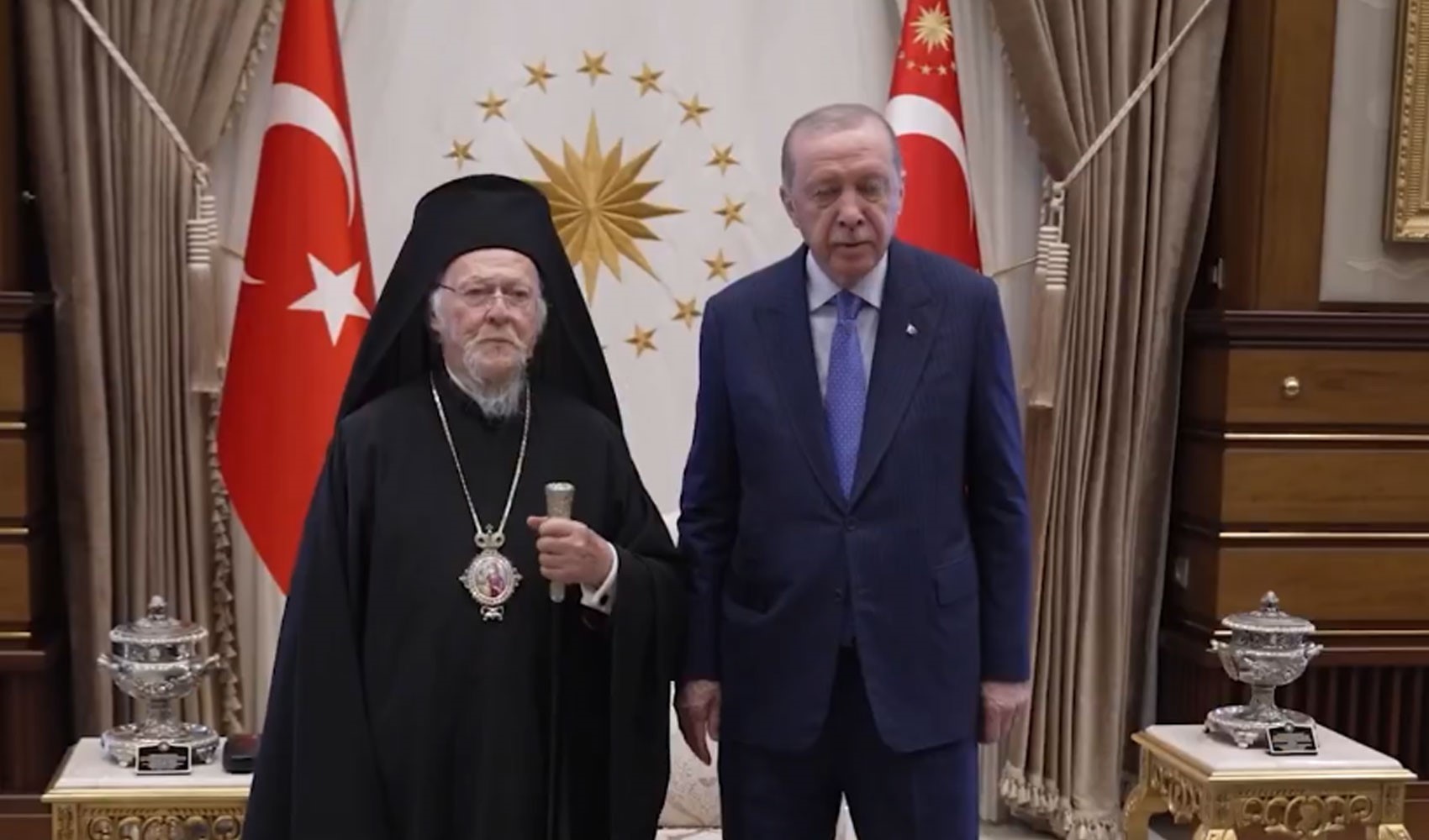 Cumhurbaşkanı Erdoğan Fener Rum Patriği ile görüştü