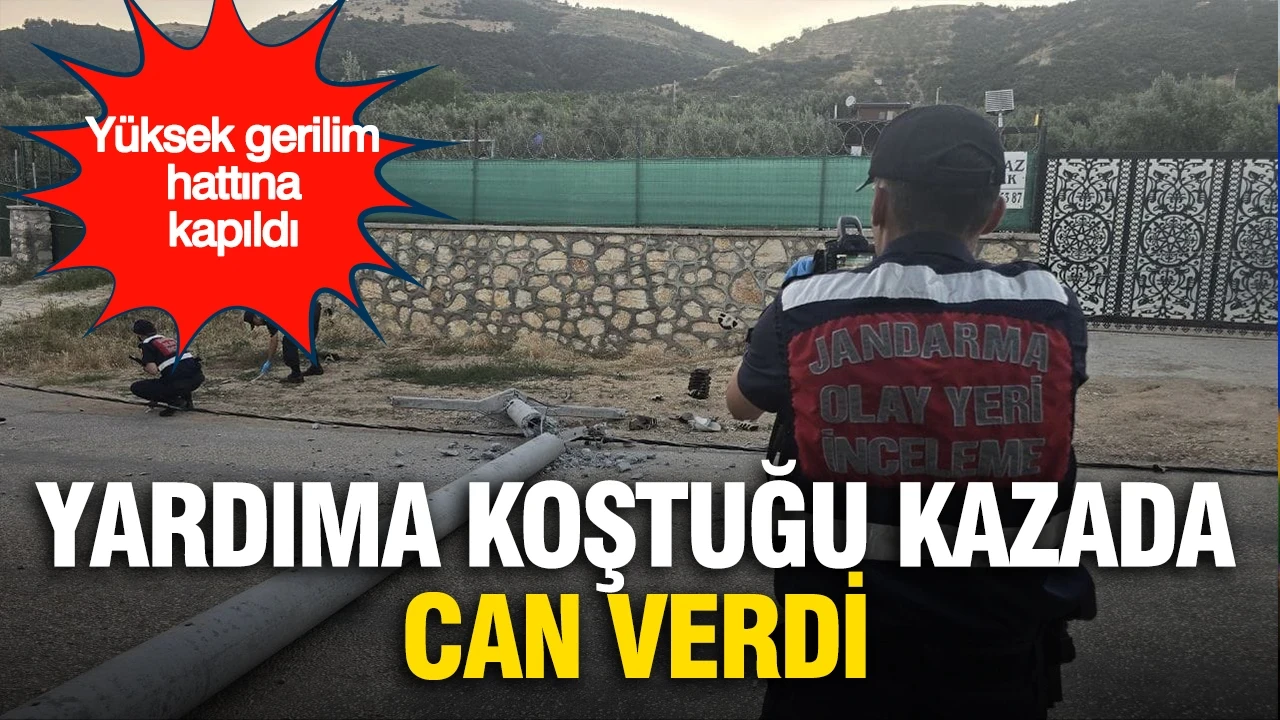 Yardıma koştuğu kazada can verdi: Yüksek gerilim hattına kapıldı
