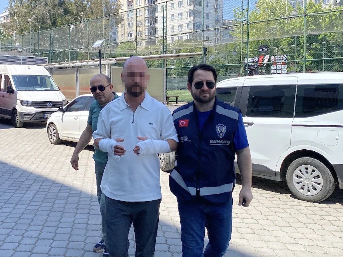 Samsun'da eski eşini darbeden adam gözaltına alındı