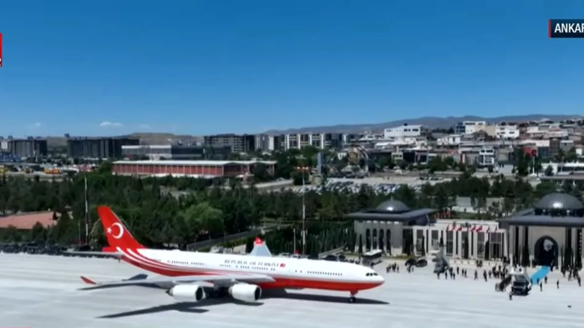 Ankara'da tarihi gün! Başkan Erdoğan'ın uçağı Ankara Havalimanı'nda…