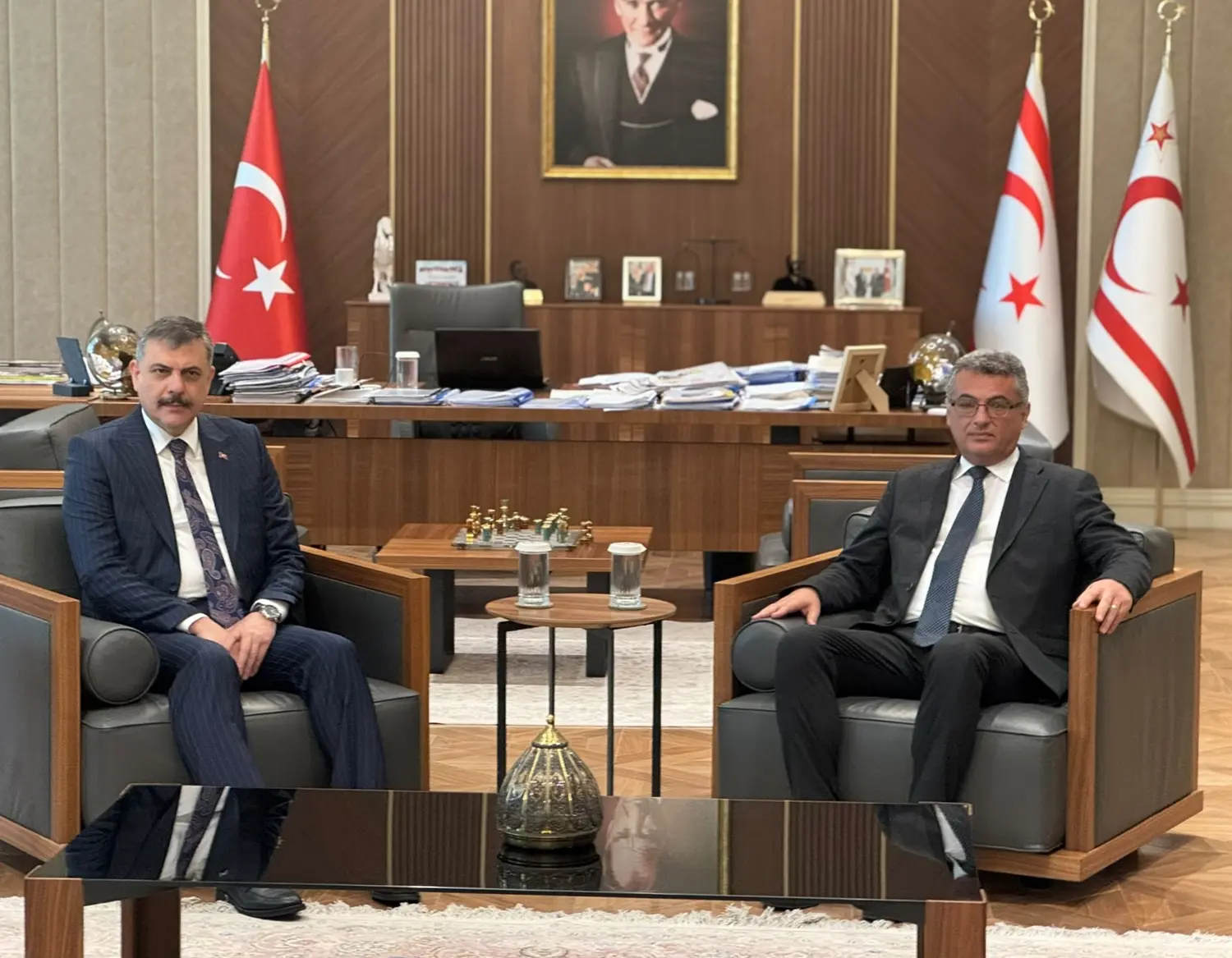 KKTC Cumhurbaşkanı Erhürman, İçişleri Bakanı Çiftçi'yi kabul etti