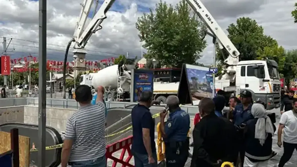 Kayseri'de inşaatta patlama! Yoldan geçen kişinin üzerine beton harcı yağdı
