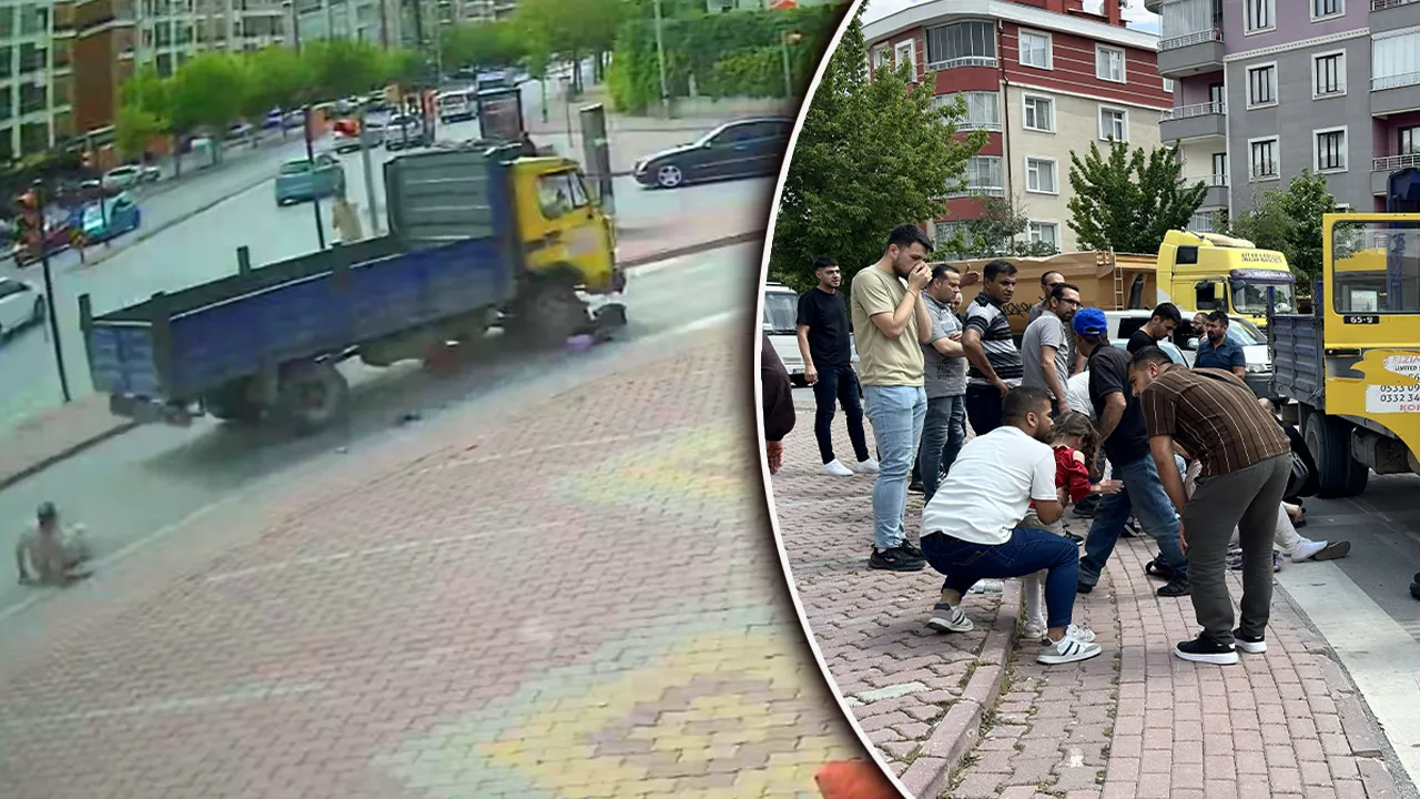 Konya’da kamyonet elektrikli bisiklete çarptı: 3’ü çocuk 4 yaralı