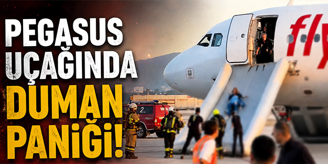 Pegasus uçağında duman paniği!