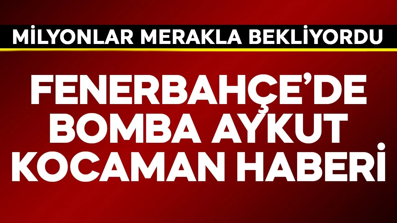Fenerbahçe'de bomba Aykut Kocaman haberi! Milyonlar merakla bekleniyordu