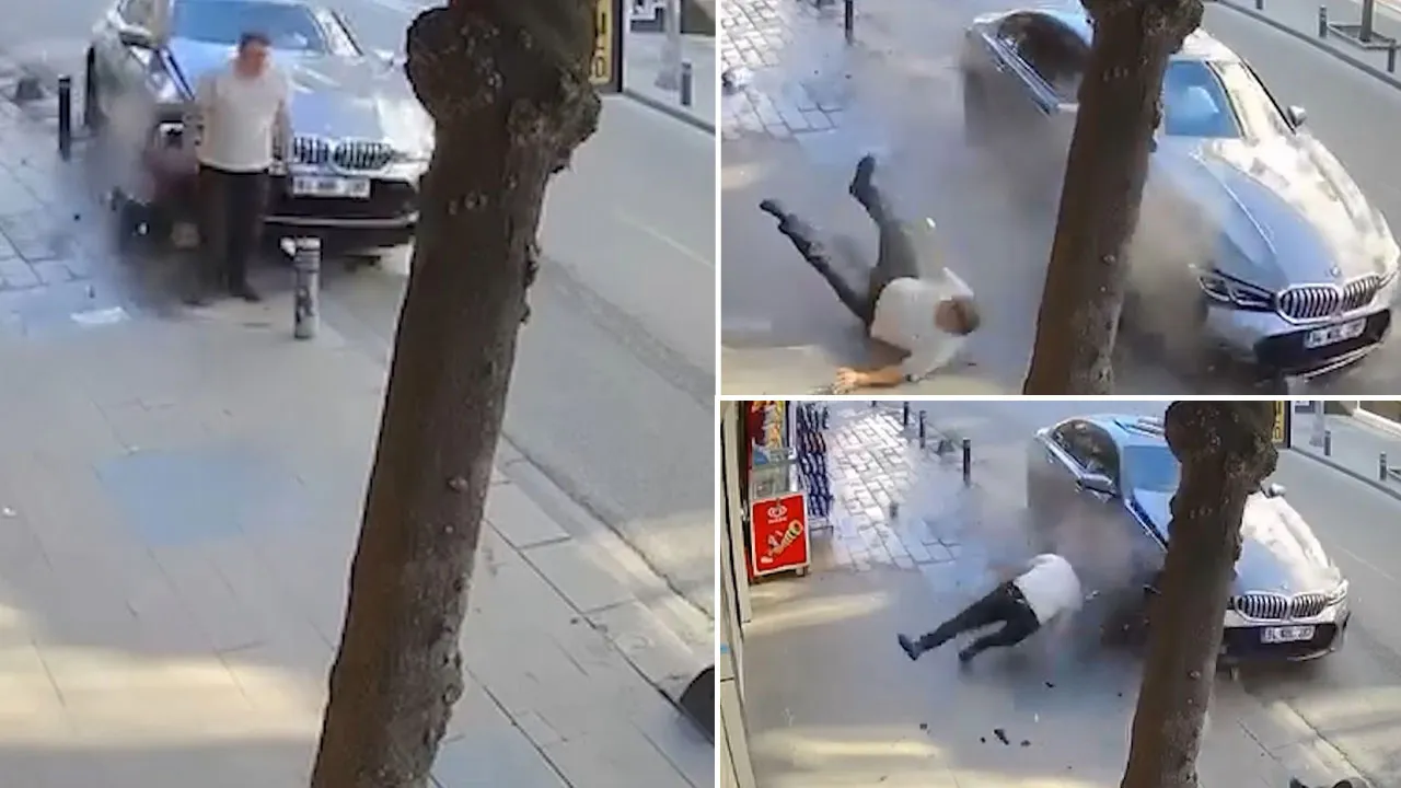 Arabası ile kaldırımdaki esnafı ezdi! Şoförün tepkisi şoke etti