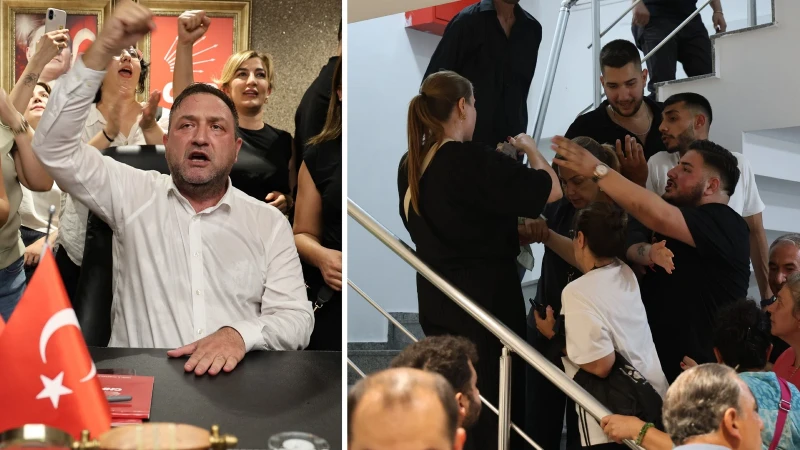 CHP'de sular durulmuyor: İl başkanı olan Gümrükçü çıkan arbedede canını zor kurtardı