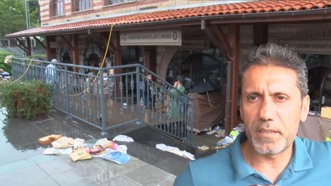 Üsküdar Sahaflar Çarşısı sular içinde! Esnaf isyan etti