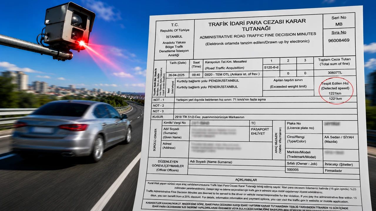 Trafik cezasını görünce şoke oldu! Yolcu uçağından bile hızlı gitmiş!