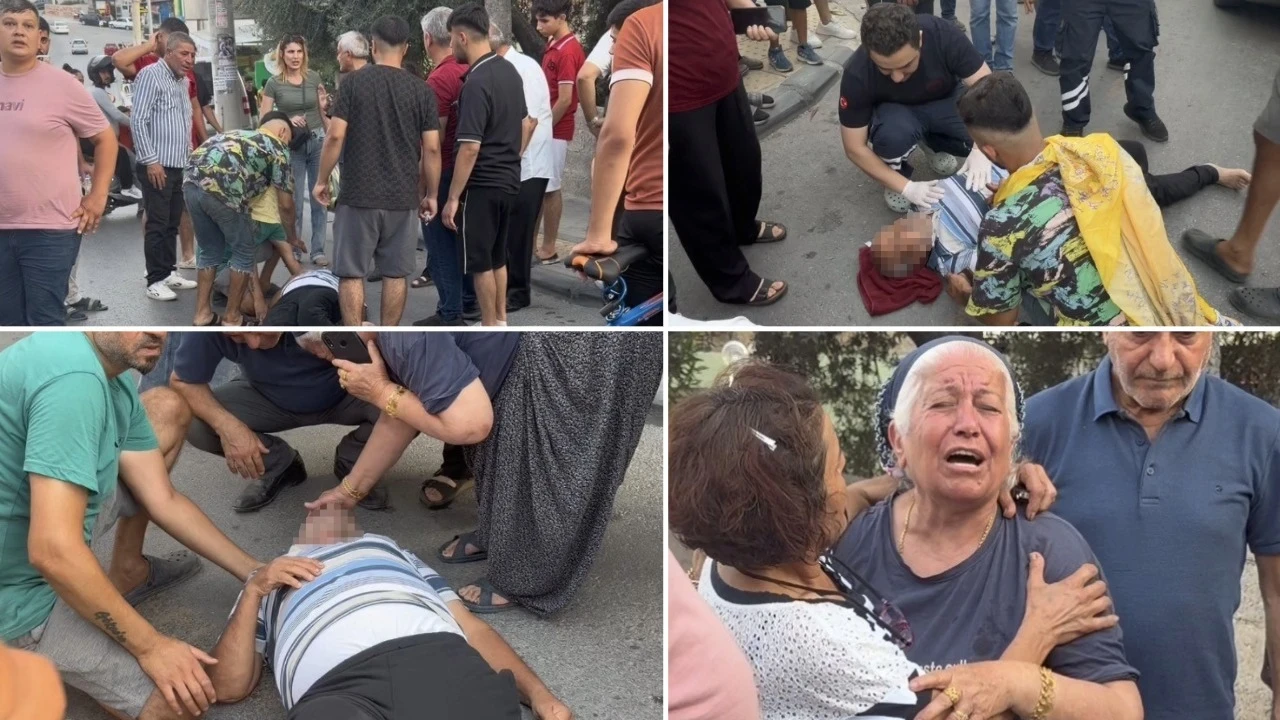 Yaşlı adama motosiklet çarptı, eşi gözyaşlarına boğuldu