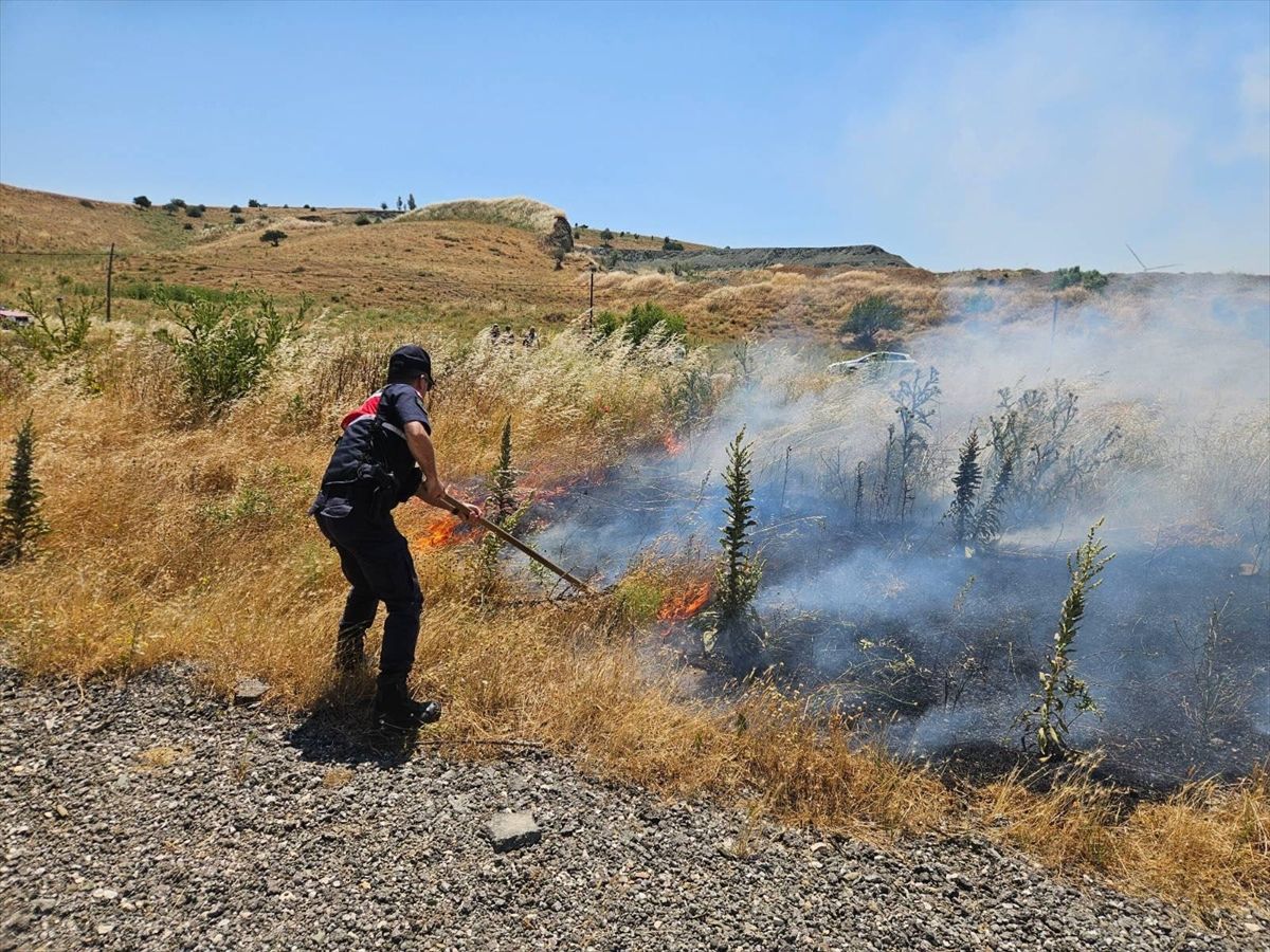 Bilecik'te çıkan anız yangını söndürüldü