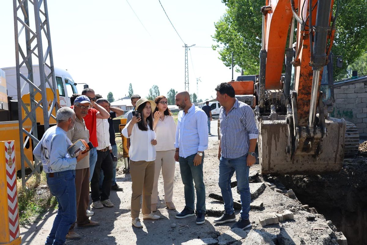 Ağrı'da menfez altyapı çalışmaları yerinde incelendi