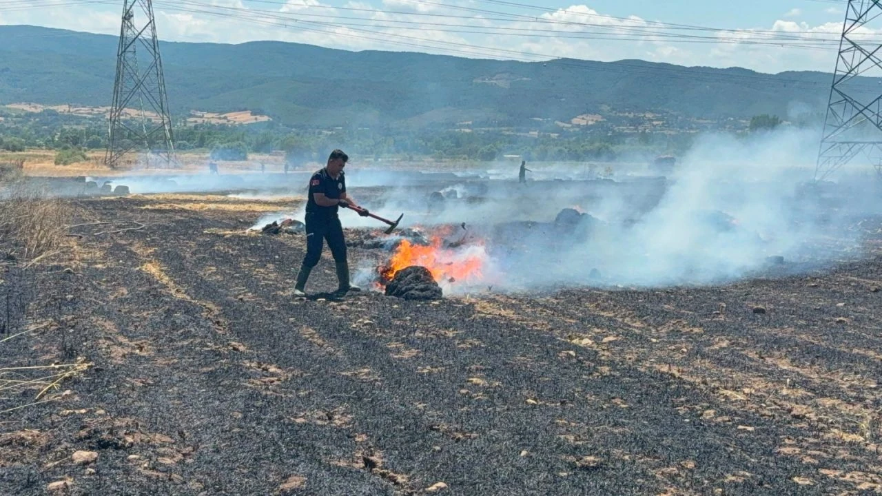 Çanakkale'de tarım arazisinde yangın: Kontrol altına alındı