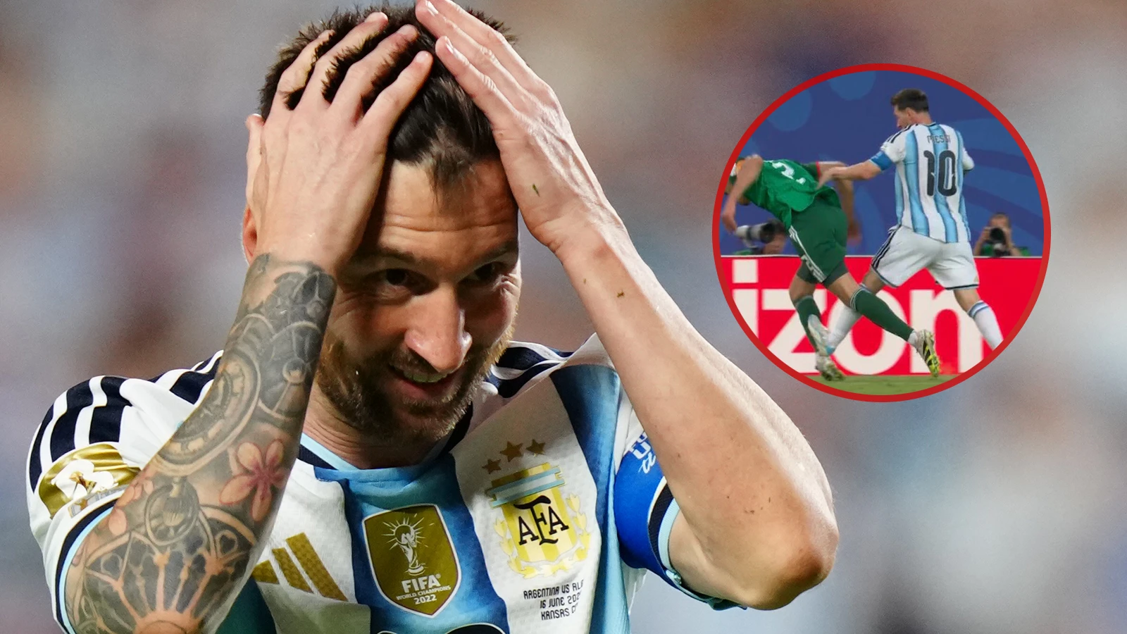Lionel Messi tarihe geçtiği maçta kırmızı kart görmeli miydi? Büyük tartışma yaratan görüntü