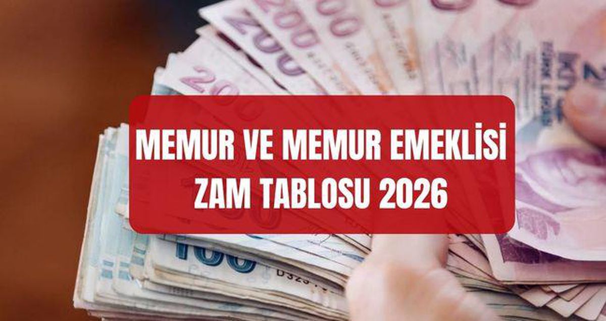MEMUR VE MEMUR EMEKLİSİ ZAM TABLOSU 2026: 6 aylık enflasyon farkı memur ve memur emeklisi zam oranı ne kadar?