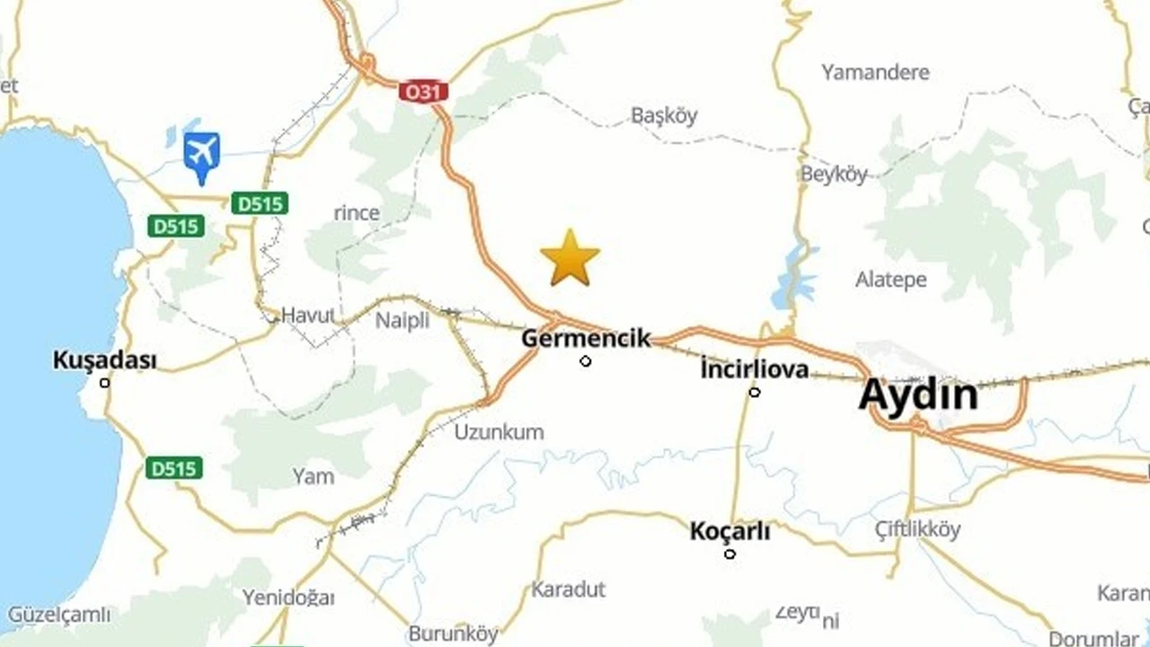 Aydın’da korkutan sarsıntı: Germencik merkezli 3.9 büyüklüğünde deprem