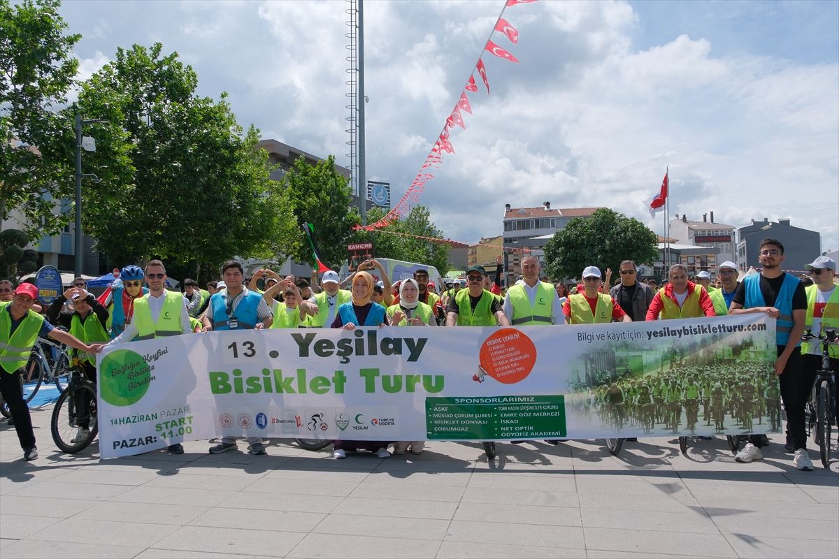 Amasya ve Çorum'da "Yeşilay Bisiklet Turu" düzenlendi