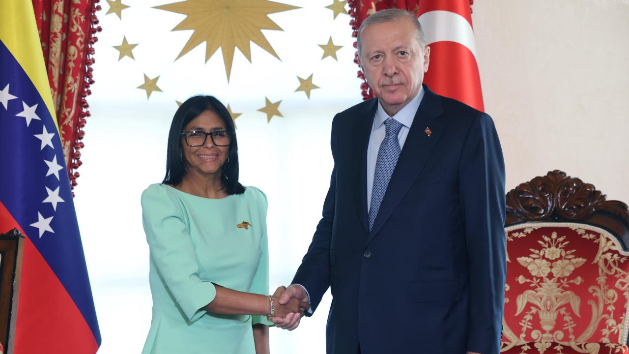 Cumhurbaşkanı Erdoğan, Venezuela Cumhurbaşkanı Vekili Rodriguez ile görüştü