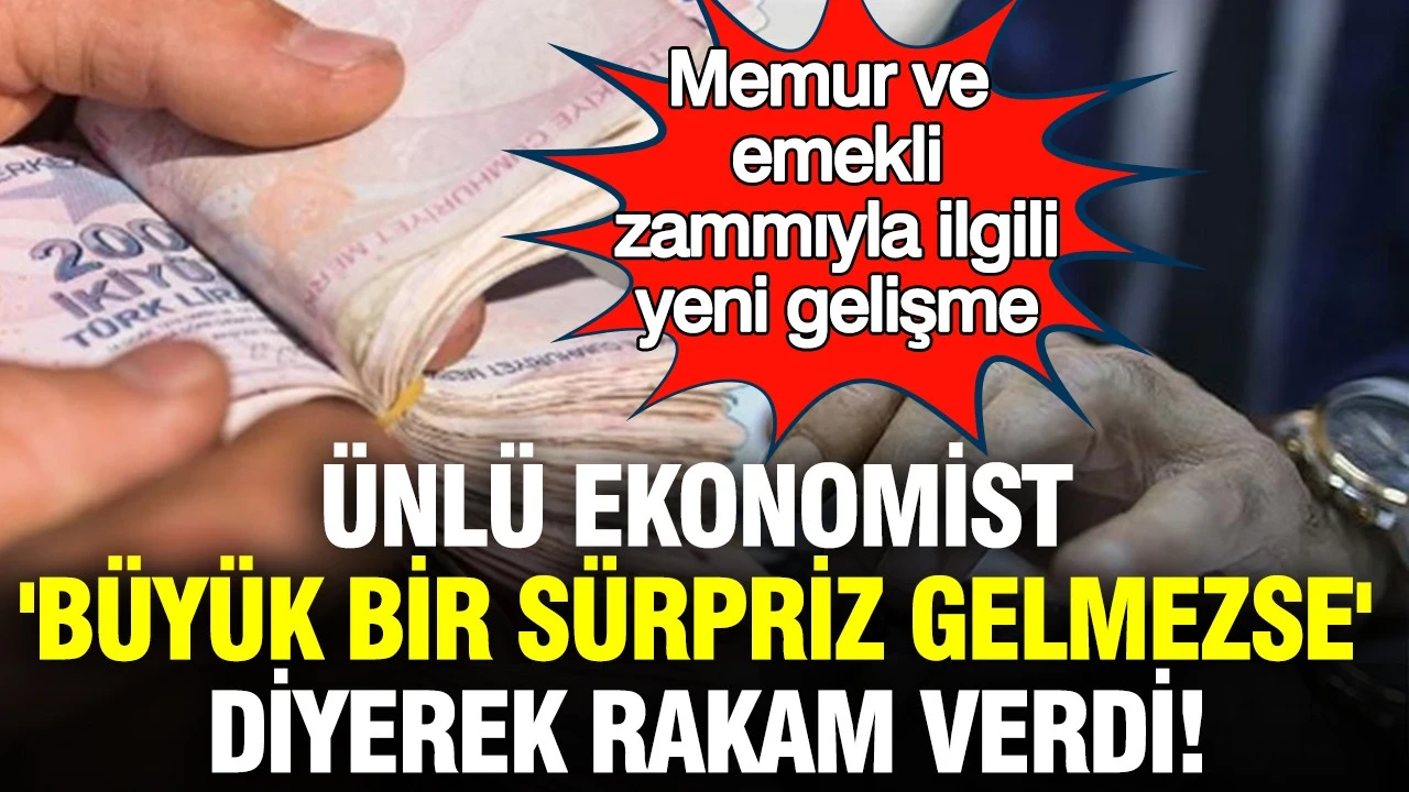 Memur ve emekli zammıyla ilgili yeni gelişme: Ünlü ekonomist 'Büyük bir sürpriz gelmezse' diyerek rakam verdi