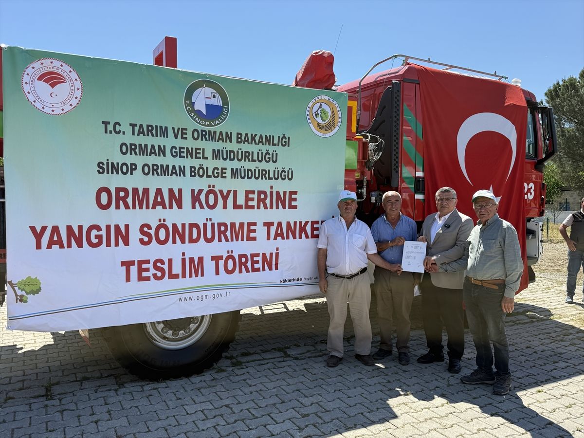 Durağan'da orman köylerine su tankeri tahsis edildi