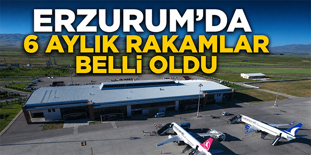 Erzurum'da 6 aylık rakamlar belli oldu