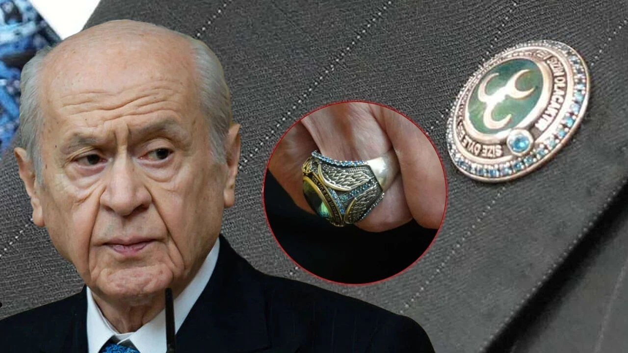 MHP lideri Bahçeli'nin yüzüğü ve rozeti dikkat çekti