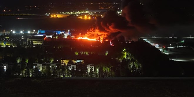 Eskişehir TEI yerleşkesinde yangın