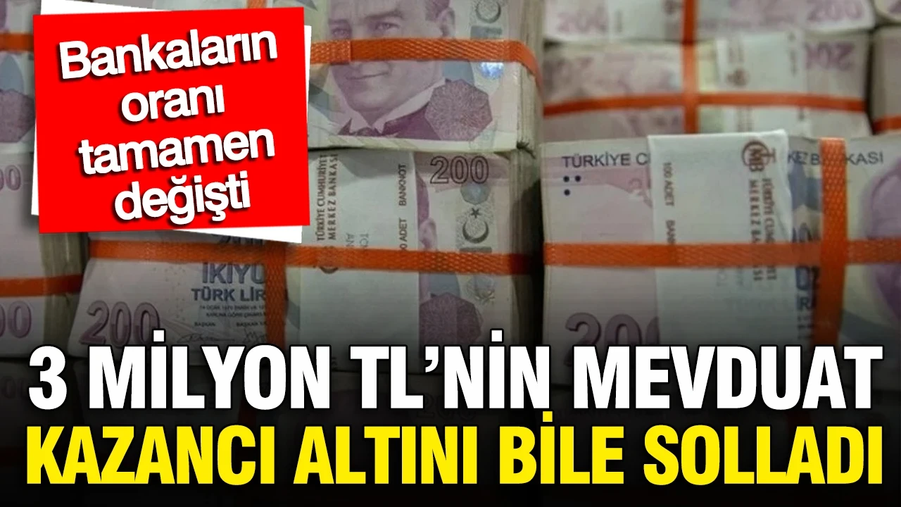 3 milyon TL mevduat faizi 32 günlük getirisi uçtu: Altın ve gümüş yanına yaklaşamıyor