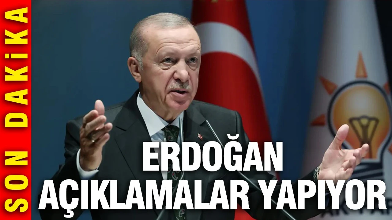 Erdoğan açıklamalar yapıyor
