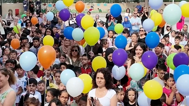 Bursa’da lösemiyi yenen Kadir için gökyüzüne balonlar bırakıldı