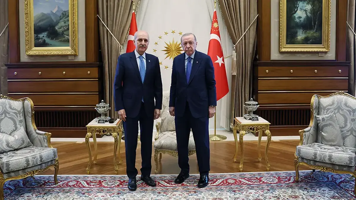 Cumhurbaşkanı Erdoğan, TBMM Başkanı Kurtulmuş'u kabul etti