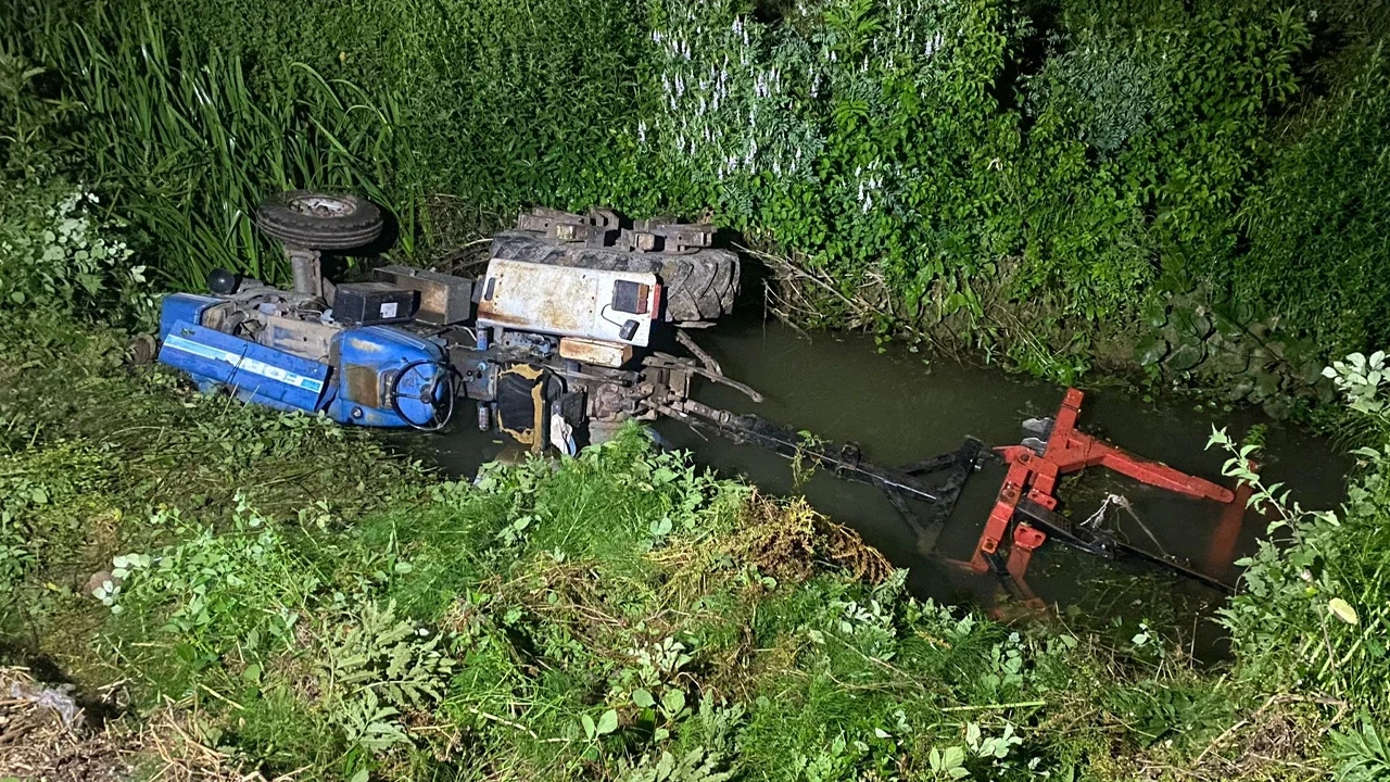 Samsun’da traktör su kanalına devrildi: 1 ölü, 1 yaralı
