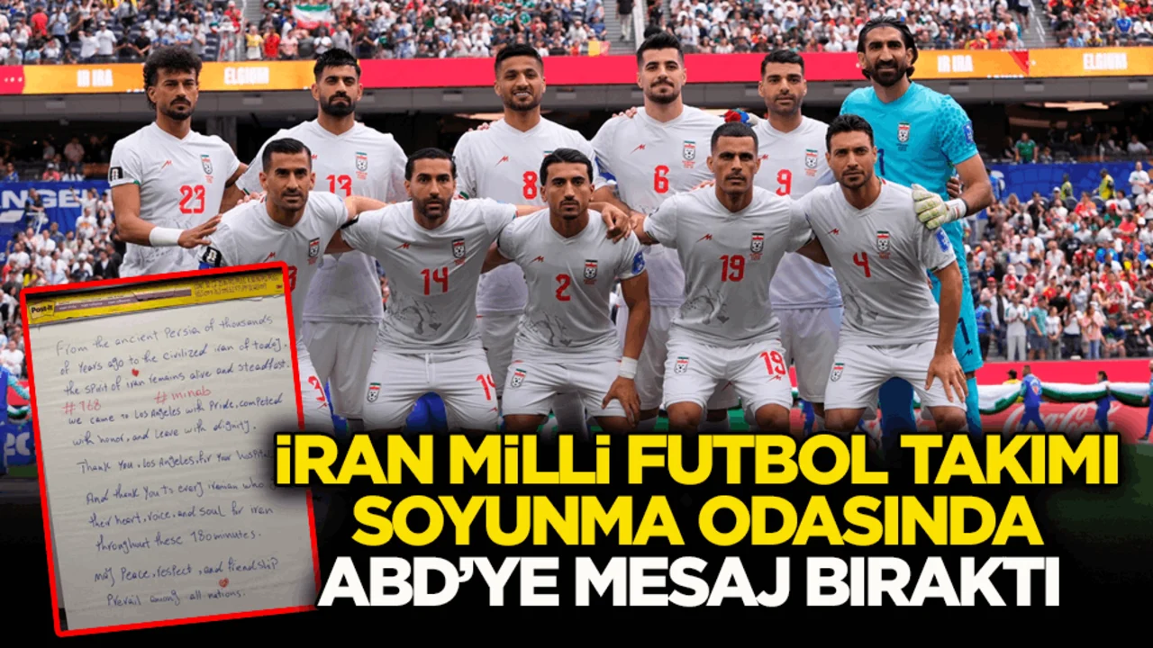 İran Milli Futbol Takımı, soyunma odasında ABD’ye mesaj bıraktı
