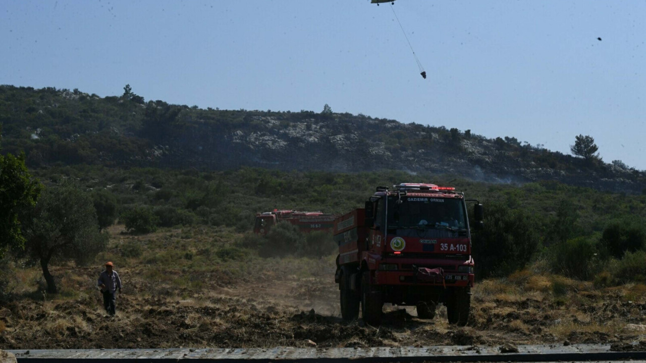 İzmir Urla'da orman yangını