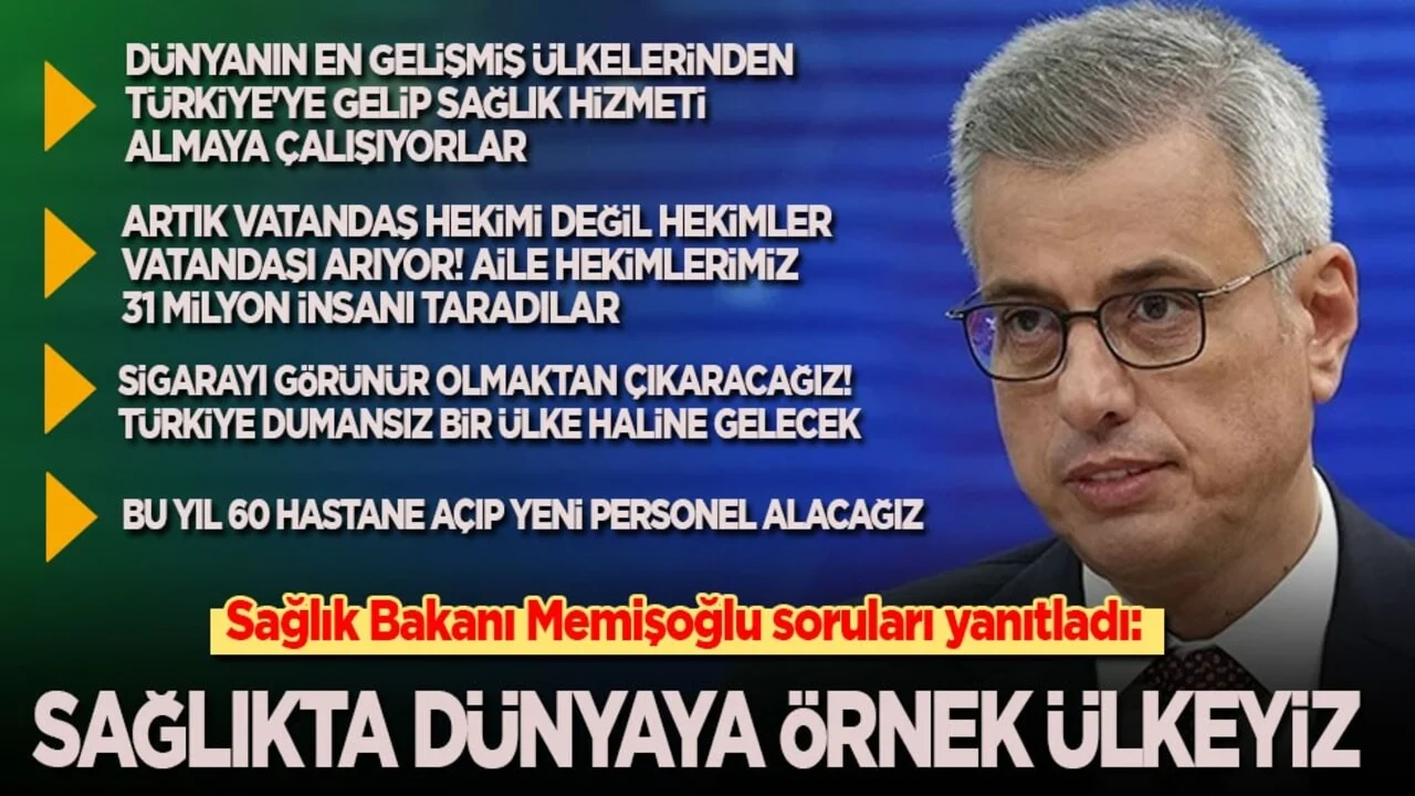 Sağlık Bakanı Memişoğlu: Sağlıkta dünyaya en örnek ülkeyiz!