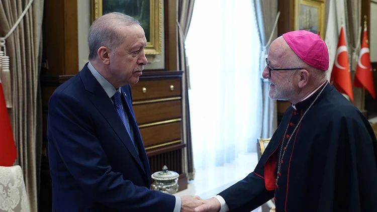 Erdoğan, Türkiye Katolik Episkoposlar heyetini kabul etti