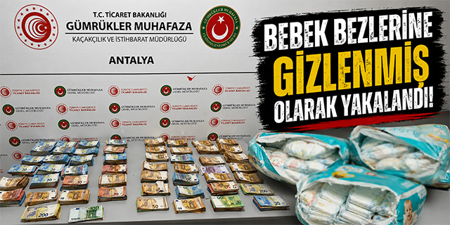 Bebek bezlerine gizlenmiş olarak yakalandı!