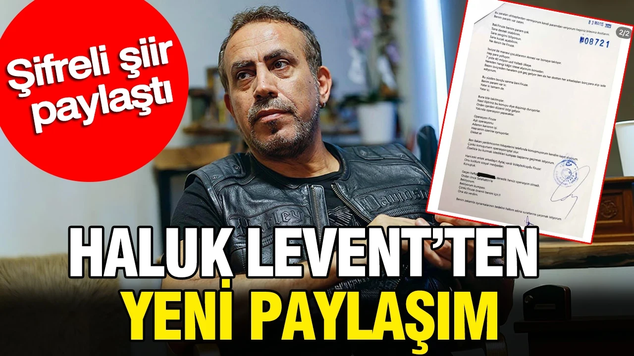 Haluk Levent'ten yeni paylaşım: Şifreli şiir paylaştı