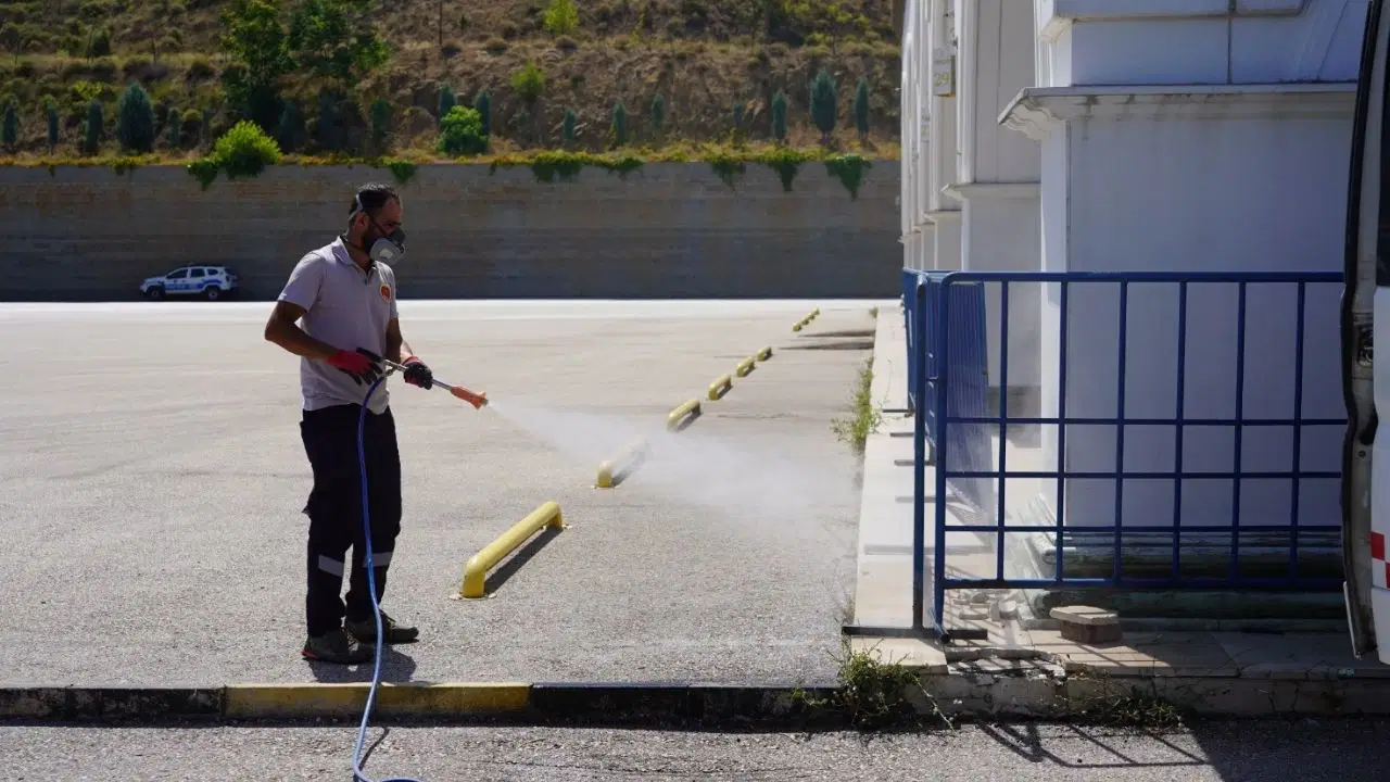 Bilecik Belediyesi’nden çekirgelere karşı ilaçlama önlemi