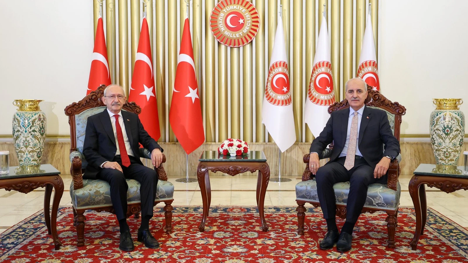 TBMM Başkanı Kurtulmuş, Kılıçdaroğlu ile görüştü